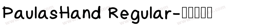 PaulasHand Regular字体转换